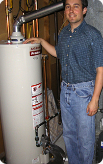 Kent water heater repair specialist with an A.O. Smith 40 gallon