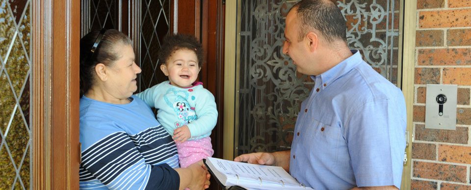 plumber in Normandy Park speaks with customer and meets her daughter